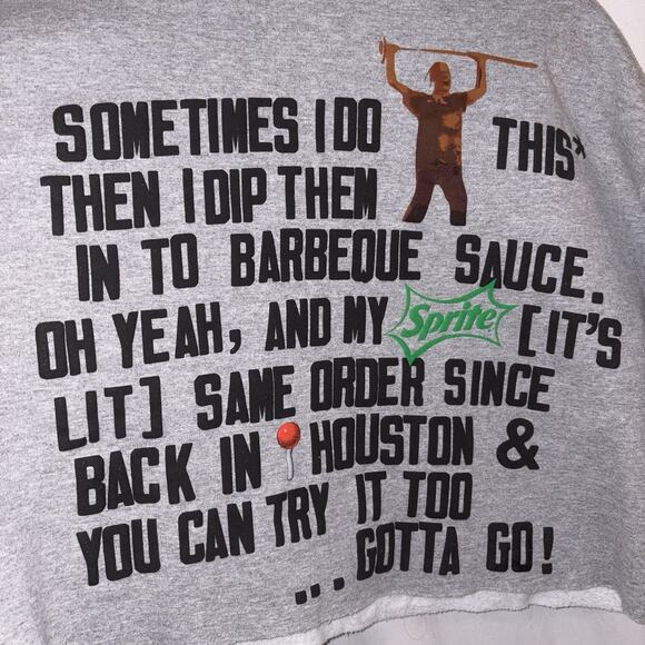 Travis Scott x CPFM xMcDonald’s Gray Crewneck Sweatshirt Sz Med Cropped RARE EUC - Picture 4 of 7